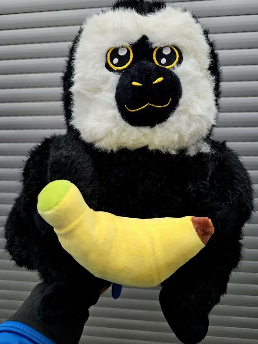 Duża ekstra maskotka Małpa Małpka z bananem nowa