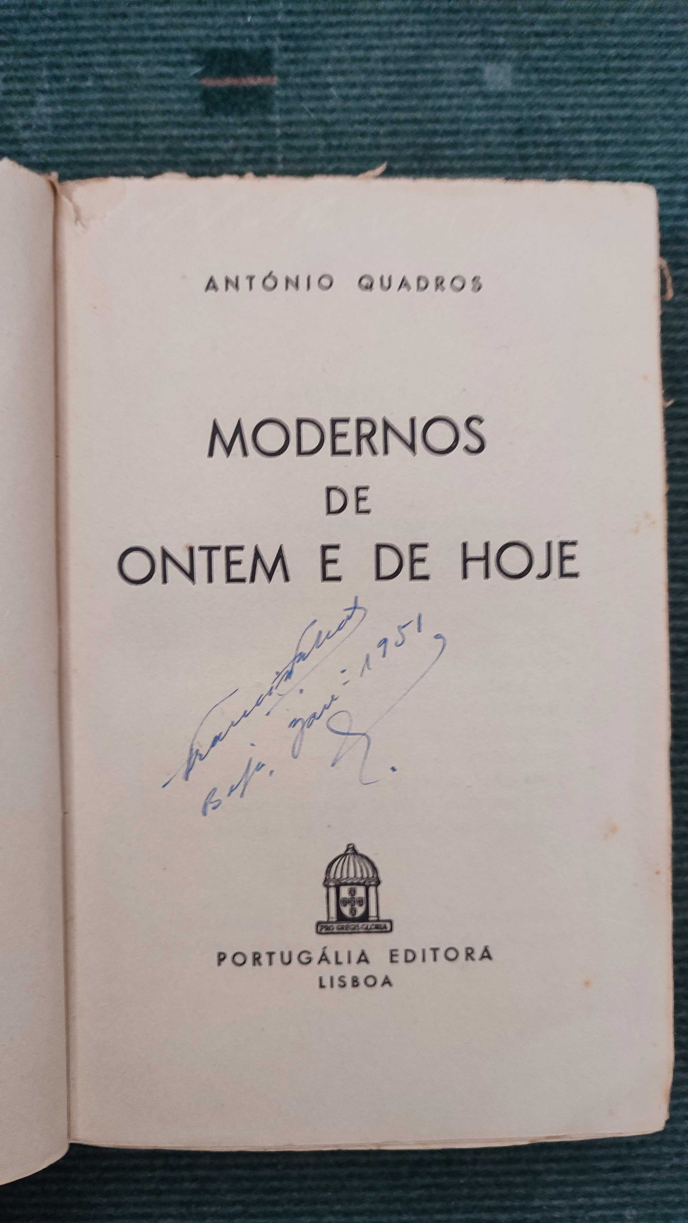 António Quadros - Modernos de ontem e de hoje - 1ª edição, 1947