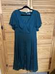 Sukienka butelkowa zieleń, plus size, elegancka, wesele