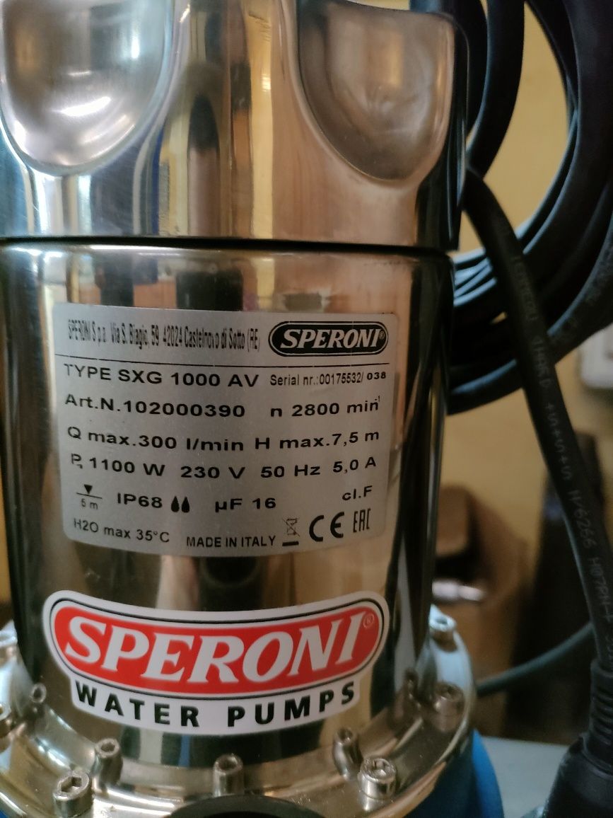 Pompa zatapialna SXG 1000 SPERONI