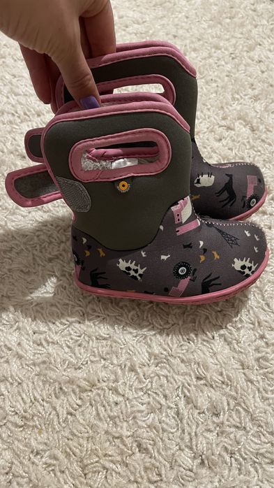 Сапоги зимние детские на дівчинку  чоботи Bogs 22 р