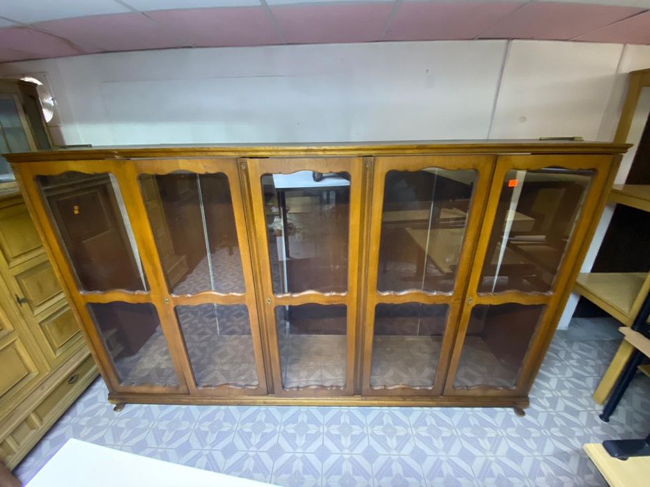 Stylowa szafa 5-drzwiowa, witryna szklana ludwikowska z Niemiec DOWÓZ