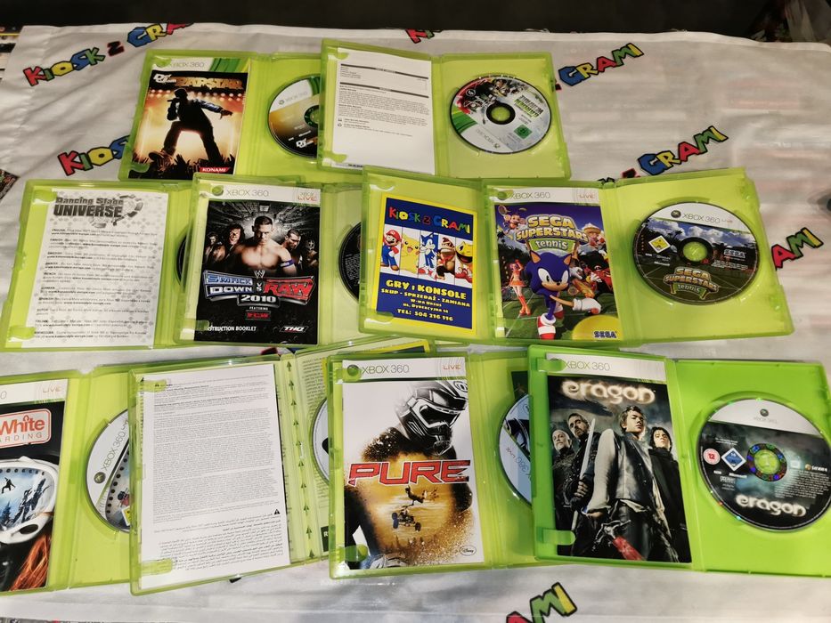 Zestaw 10 gier XBOX 360 (sklep) WYPRZEDAŻ NADWYŻEK cena za całość