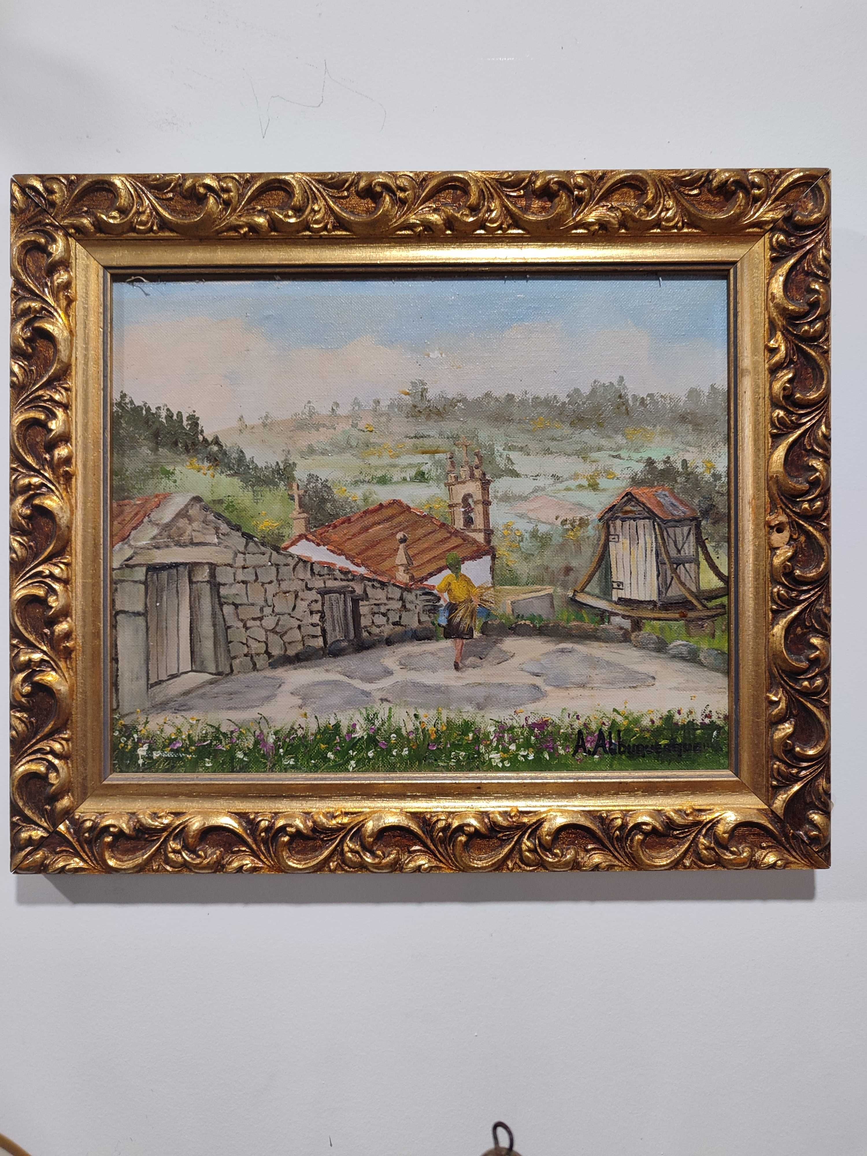 Quadro com pintura a óleo