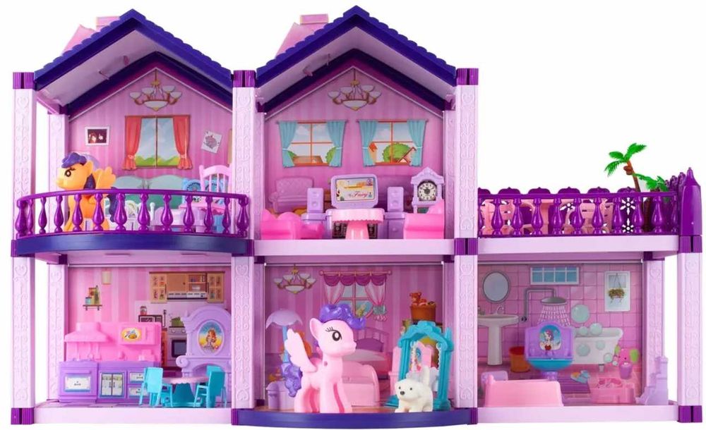 Кукольный домик Pony Fantasy полный комплект лялькови будиночок