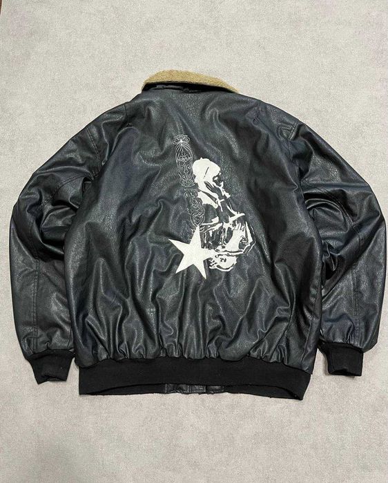 Вінтажний Бомбер MA - 1 Шкіряний Чоловічий Чорний Alpha Industries XL