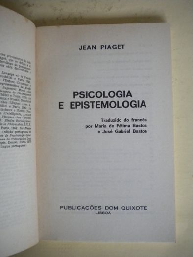 Psicologia e Epistemologia de Jean Piaget