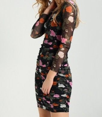 Sukienka Envii 36 / S Saturn Longsleeve Dress w kwiatki etui kolorowy