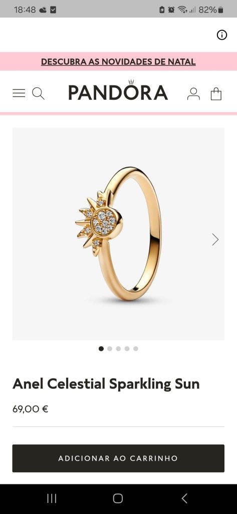 Anéis Celestial Sparkling Pandora
