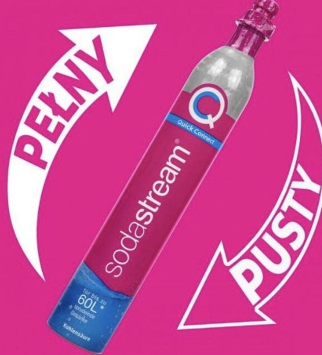 sodastream różowe butle napełnianie