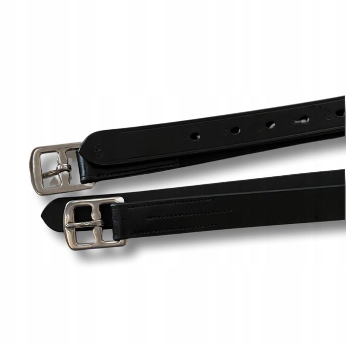 Puśliska skórzane - czarne - 135cm