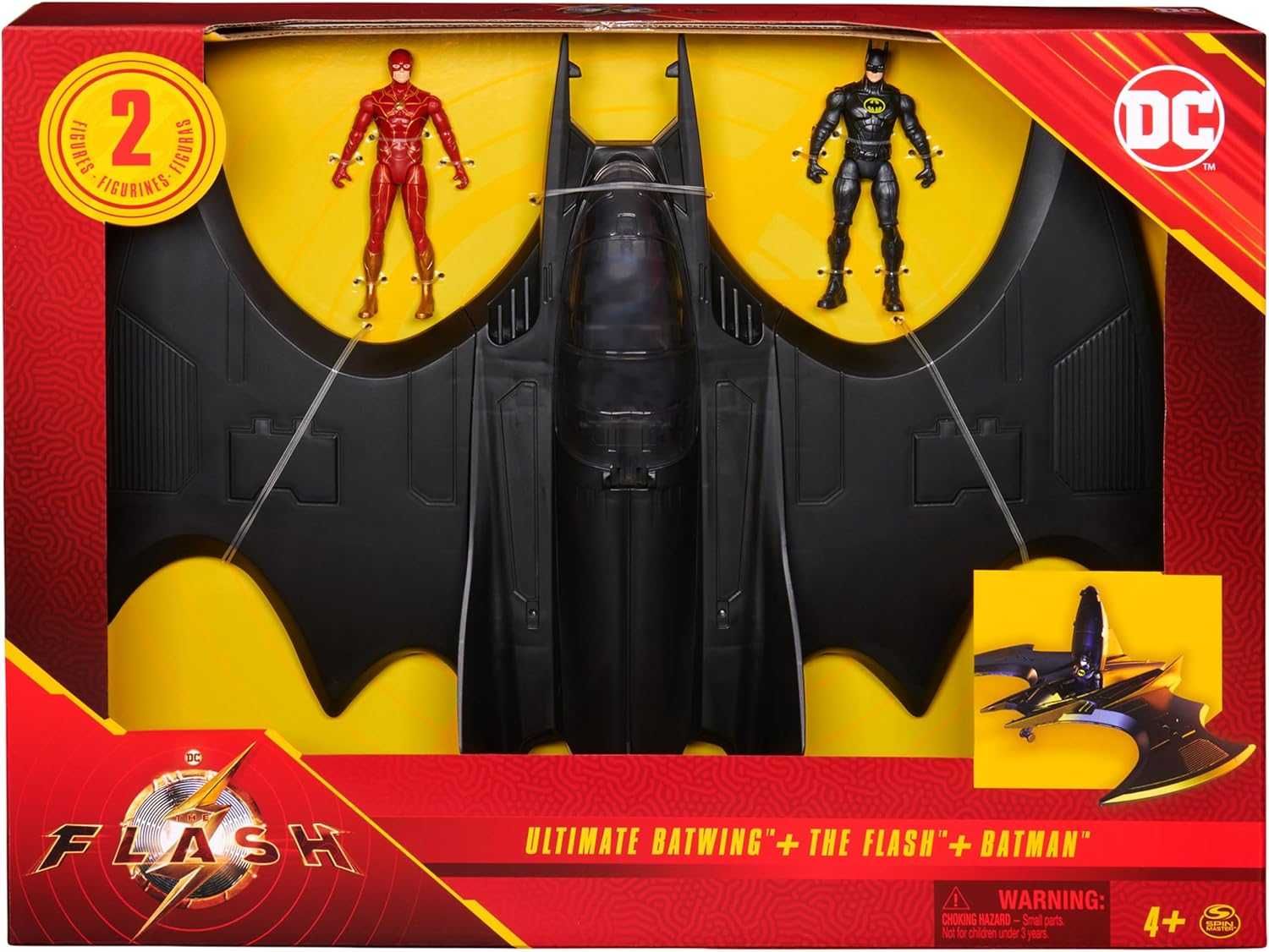 Бетлітак з фігурками Бетмена та Флеша Оригінал The Flash Batwing Set