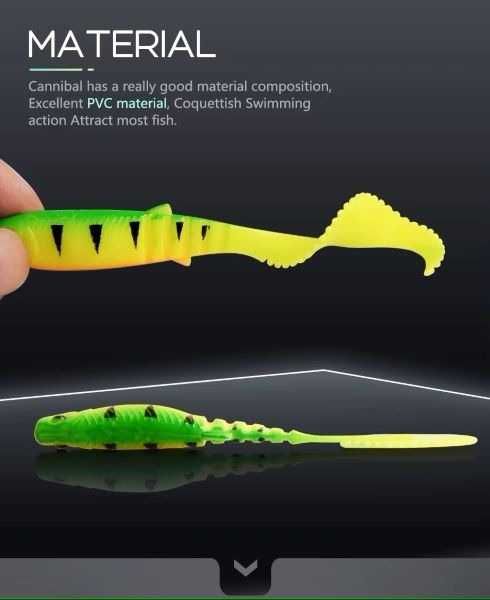 Przynęty sztuczne -Gumy -Cannibal 10 szt. 9 cm . komplet.
