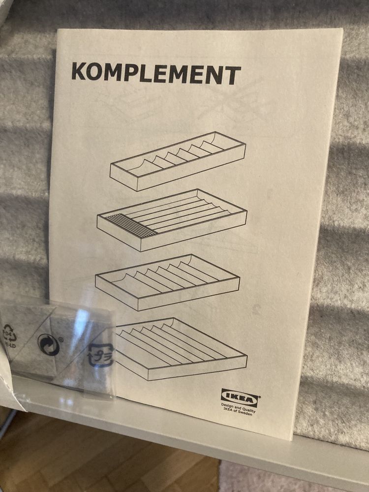 IKEA PAX KOMPLEMENT Wysuwana półka z wkładem, biały, 50x58 cm NOWA