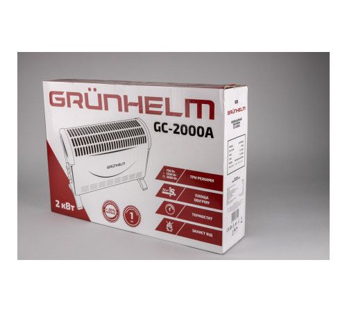 Конвектор універсальний на ніжках для дому GRUNHELM GC-2000A, 2 кВт,
