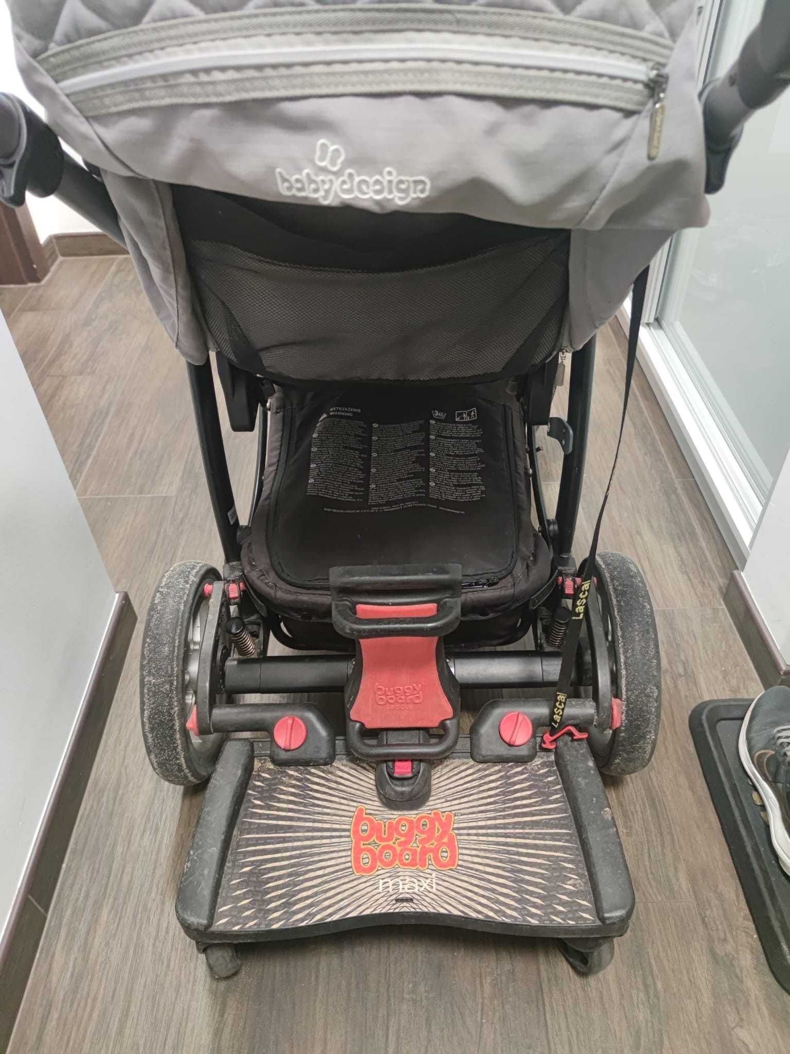 Wózek Baby Design Lupo Comfort 2w1 + dostawka Lascal Buggyboard