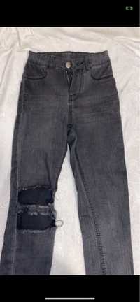 szare jeansy terranova