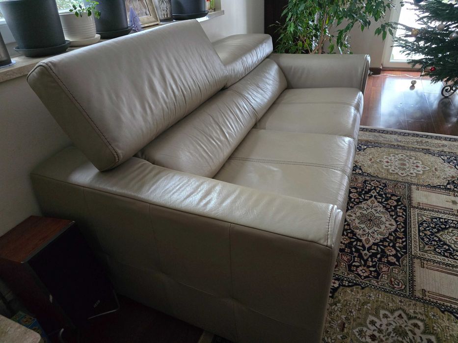 Kanapa skórzana 3-osobowa funkcyjna