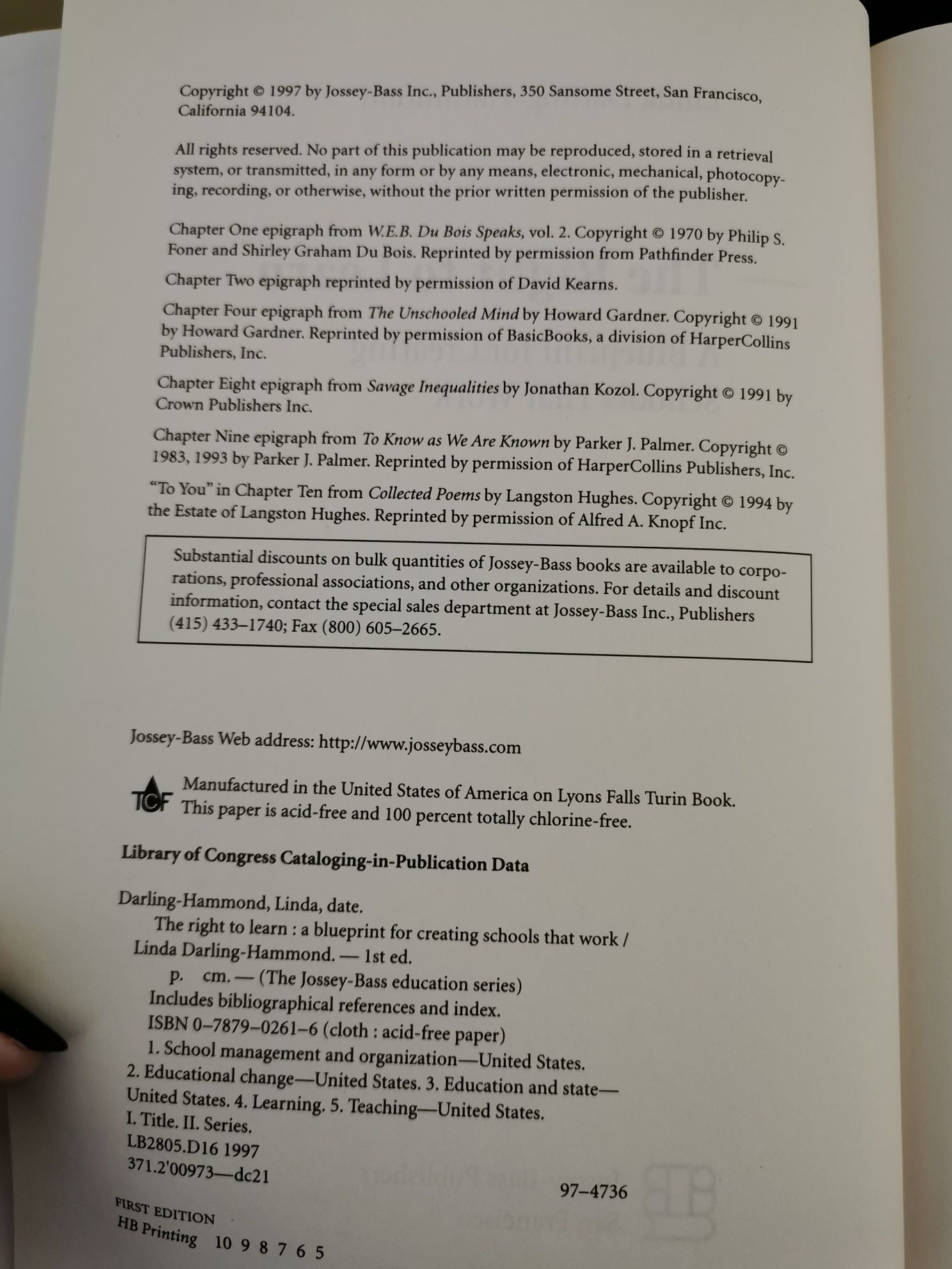 The right to learn książka z USA unikat w Polsce