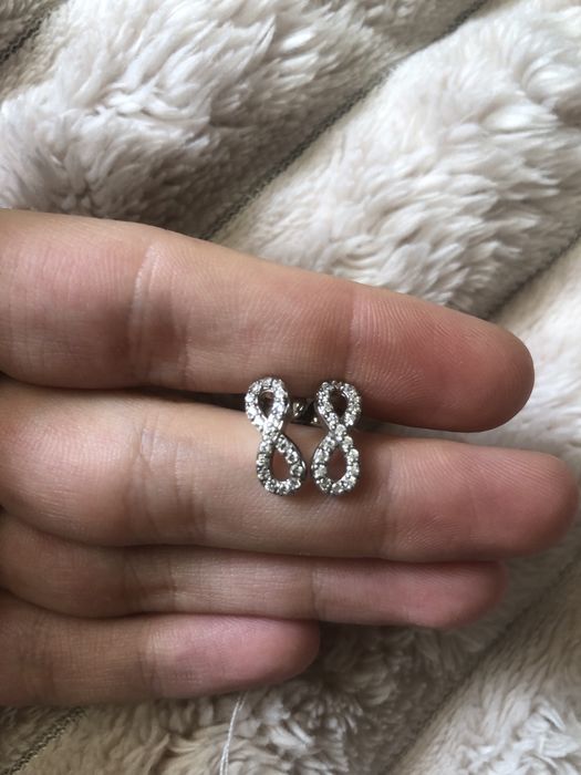 Сережки срібні безкінечність