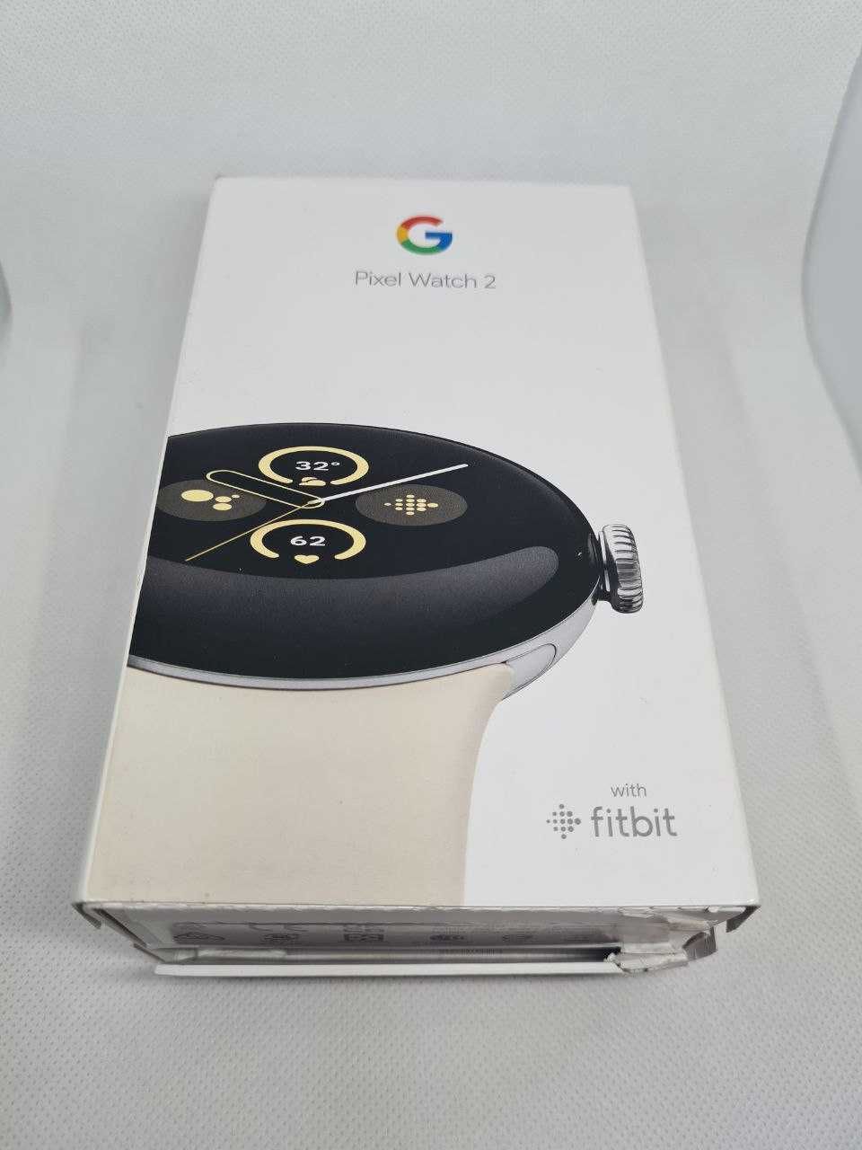 Google Pixel Watch 2 Polished Silver Aluminum Case Porcelain Active