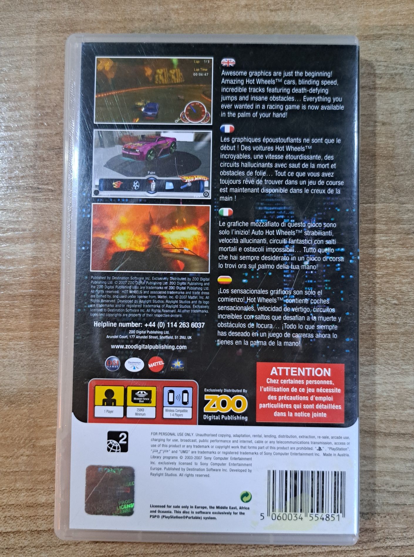 Hot Wheels Ultimate Racing PSP Komplet 3xA BDB