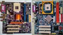 Материнская плата с AGP и PCI-E на Socket 462, 478 под память DDR1