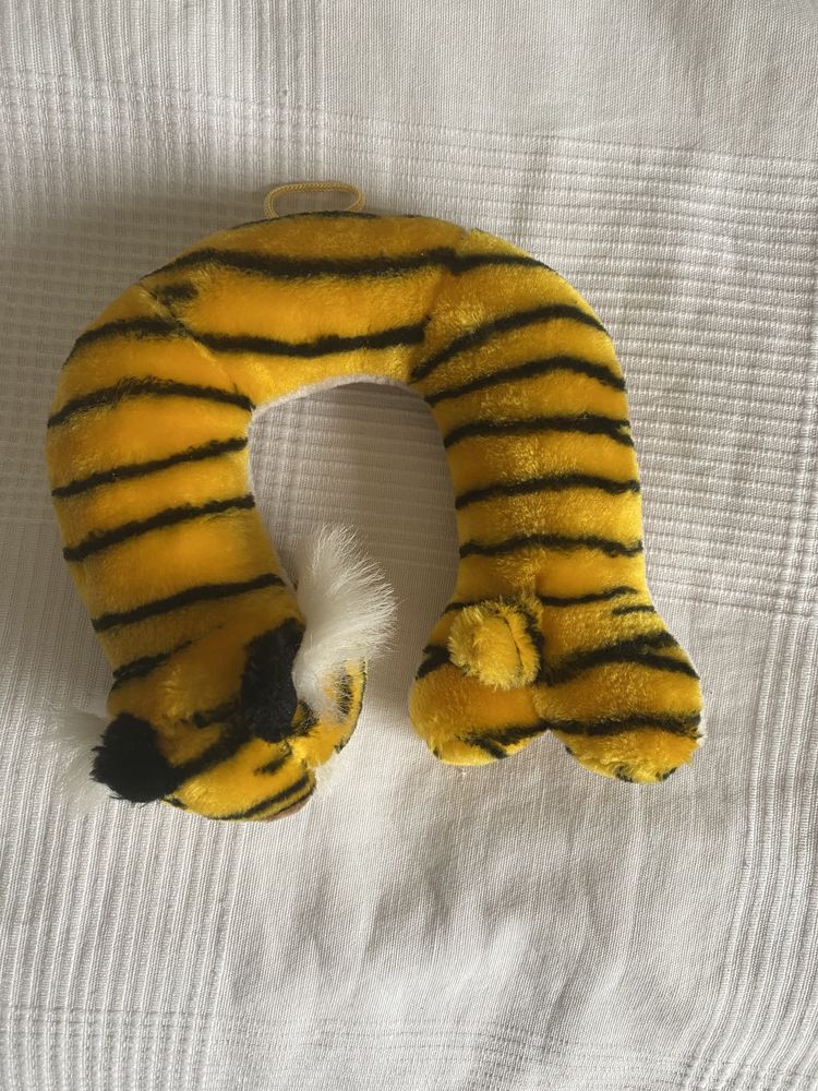 Poduszka podróżna dla dzieci tygrys tygrysek żółta