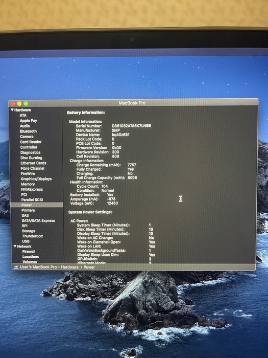 MacBook Pro 2019 16", 2 TB, 19, 32GB, AMD Radeon Pro 5500M 8 GB