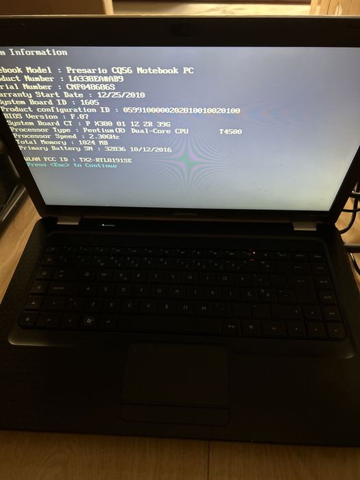 Compaq presario CQ56