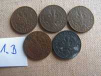 Monety 5 x 1 gr 1936-39 PIĘKNE - 1B