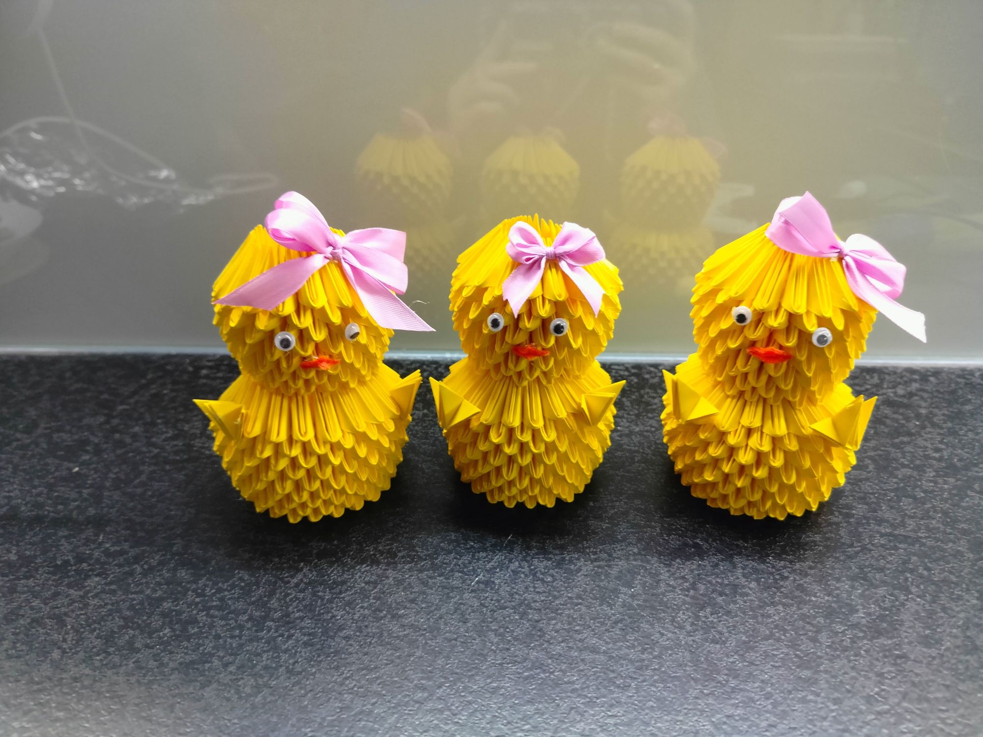 Kurczak origami ozdoba wielkanocna