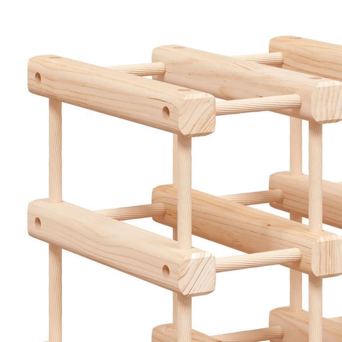 vidaXL Stojak na 120 butelek wina, 112,5x23x123,5 cm, drewno sosnowe