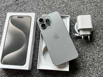 iPhone 15 Pro Max 256GB NATURAL Titanium Grey Szary Bateria 90% + SZKŁ