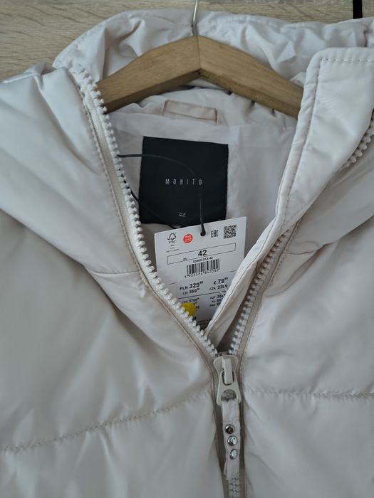 Nowy długi płaszcz zimowy Mohito r.42