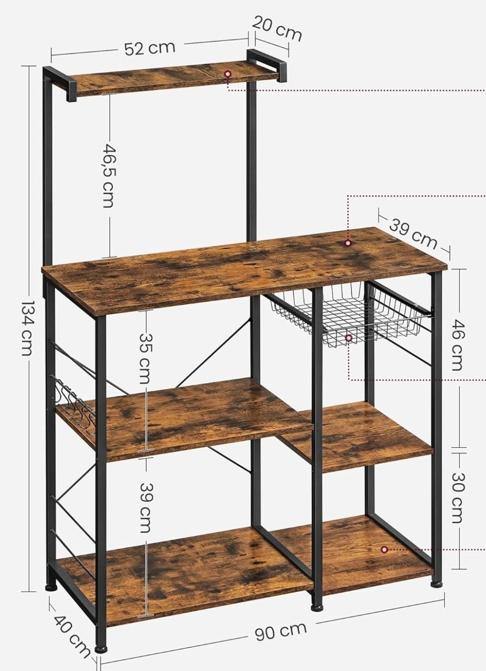 Móvel cozinha metal/madeira