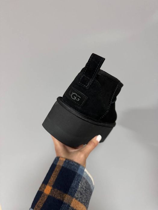 Угги жіночі UGG угі зима  взуття MINI PLATFORM BLACK