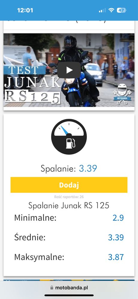 Motocykl Junak RS125