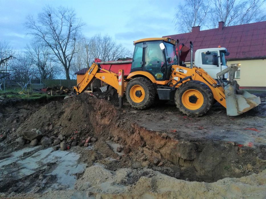 Usługi Koparko-ładowarka, Koparka, Wywrotka,prace ziemne, rozbiórki