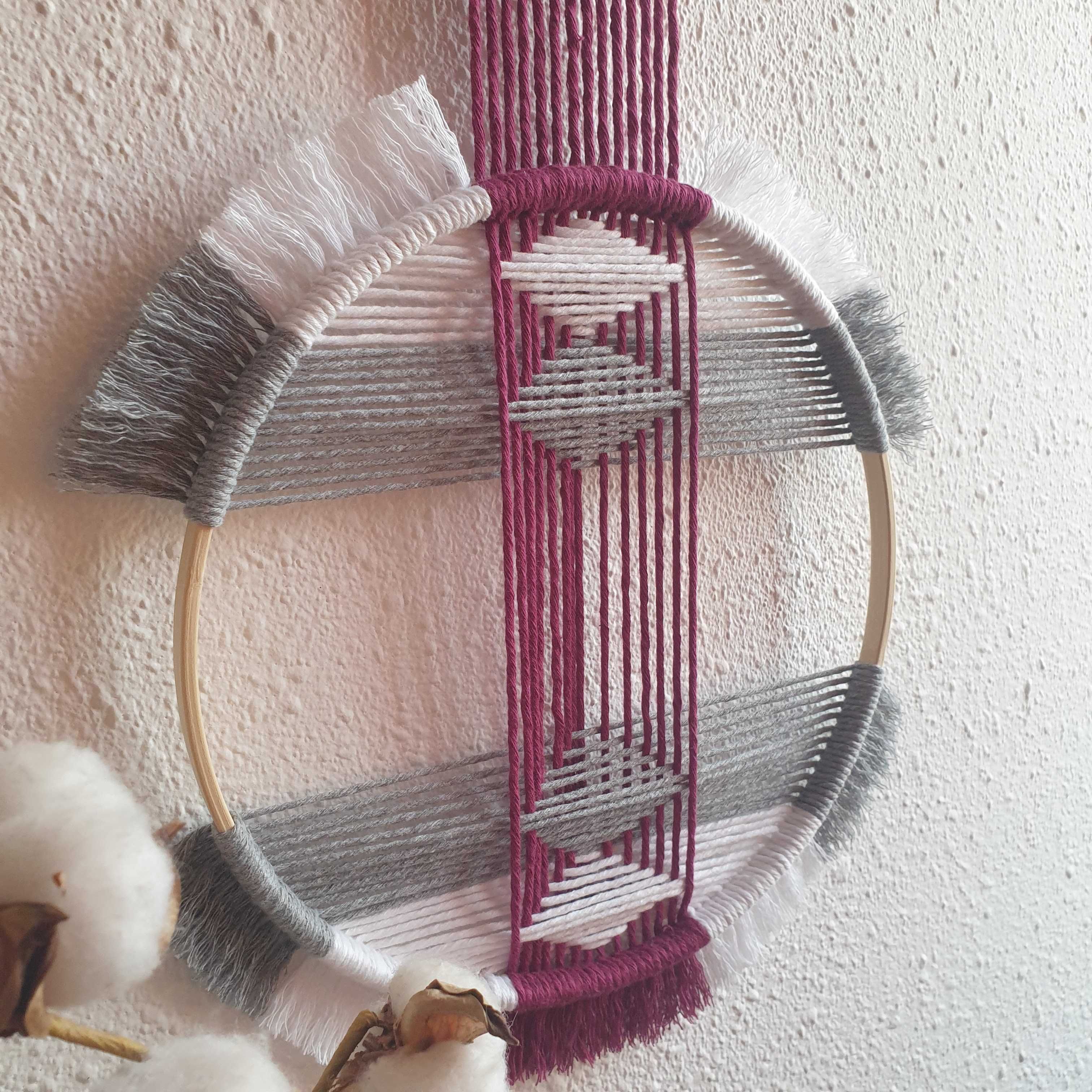 Decoração de parede em macrame