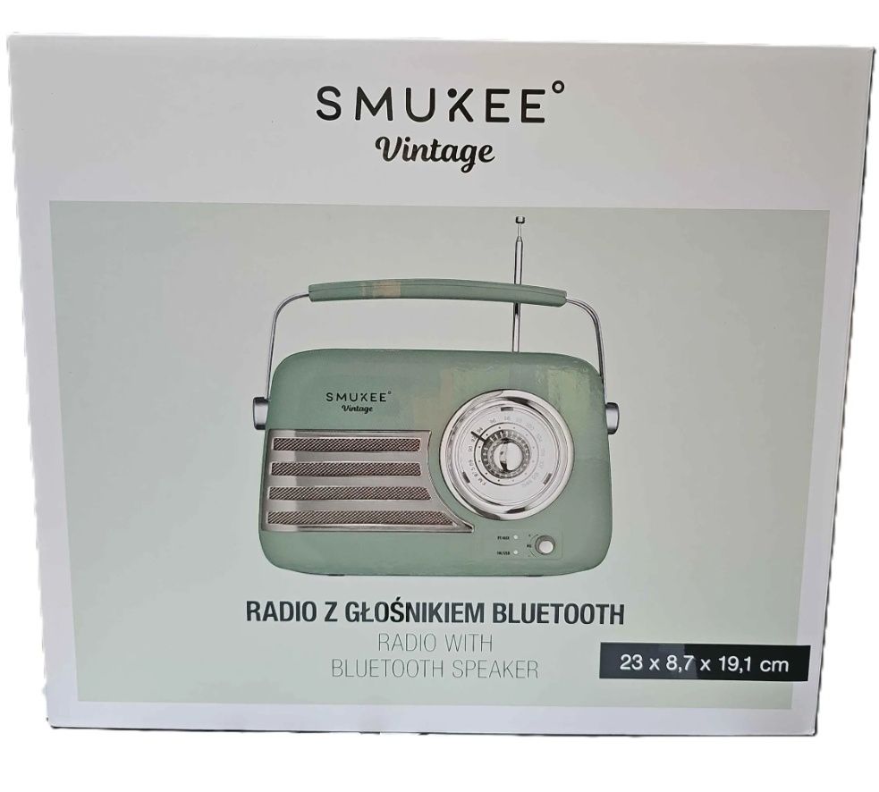 Głośnik Bluetooth Smukee RADIO VINTAGE RETRO 3 KOLORY !
