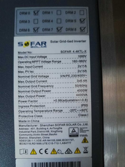 Falownik sofarsolar 4.4 KTL-X