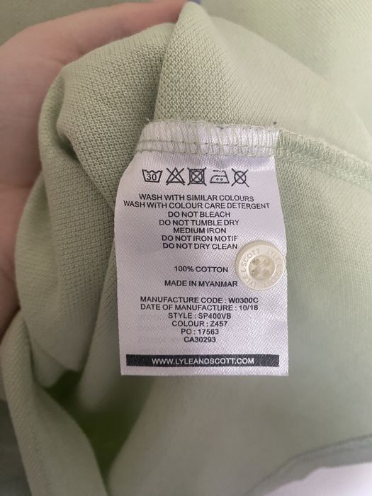 Jasnozielona koszulka polo Lyle & Scott