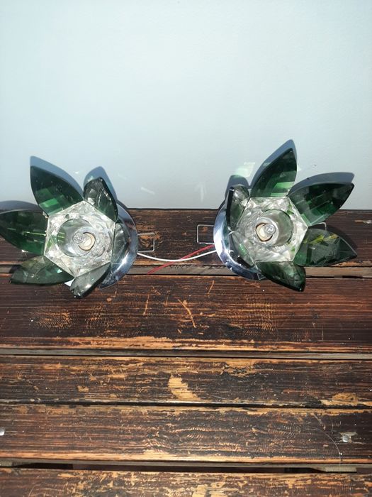 Lampki sufitowe do kg.kształt kwiatu ,szklane  2sz