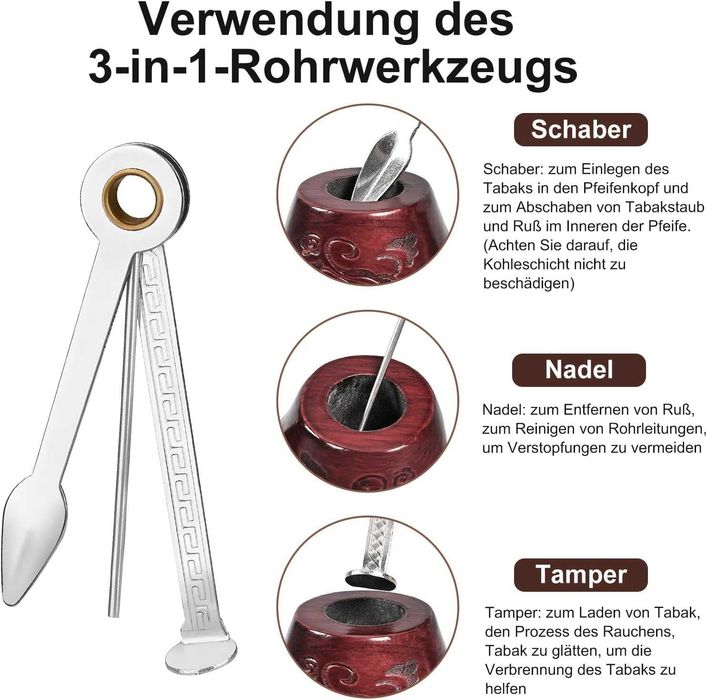 Joyoldelf Drewniana fajka do palenia tytoniu