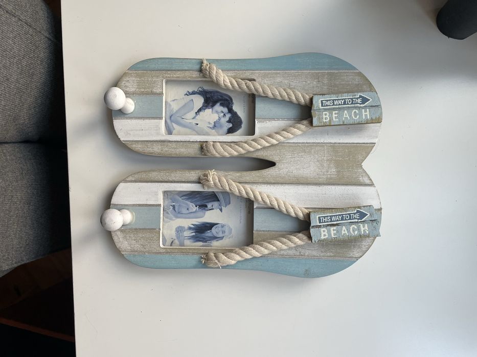 Moldura em forma de chinelo