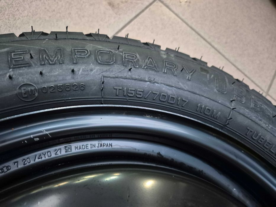 KOŁO r17 (((KD17/24)008 TOYOTA LEXUS zapasowe 155/70r17 5x114,3 4Tx17