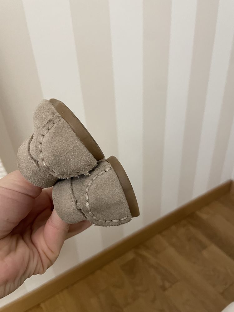 Mokasyny Buty dzieciece eleganckie Zara 23 skora naturalna zamsz