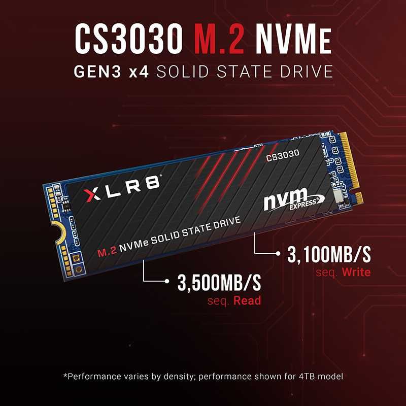 PNY CS3030 2TB - 3600TBW NVME M.2 SSD com Dissipador