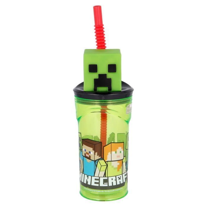 Kubek Bidon Dziecięcy Ze Słomką 3D Minecraft 360Ml